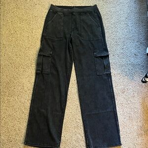 Halara Black Cargo Jean Pants